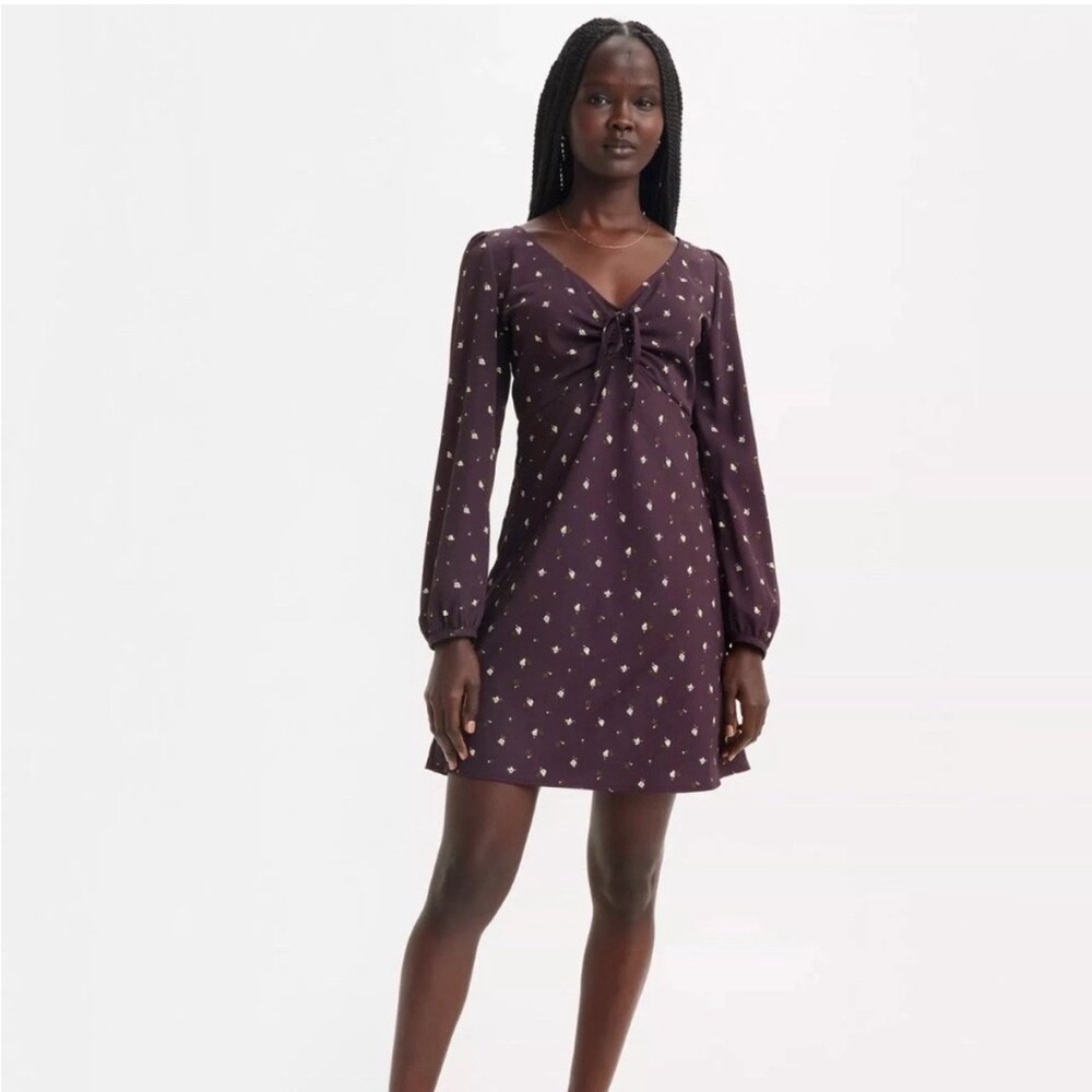 Levi's Delray Long Sleeve Mini Dress in Smaller Nina Floral - Size Small NWOT